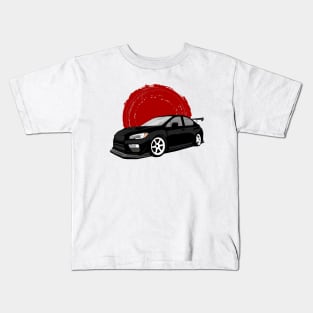 Black Subaru Impreza Kids T-Shirt